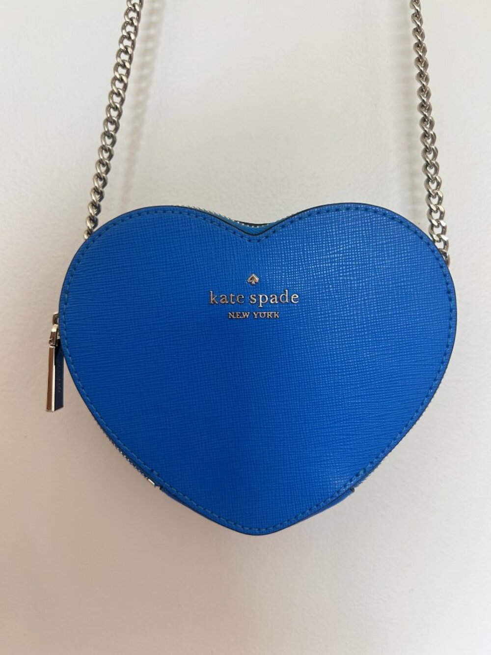 Kate Spade Love Shack Mini Heart Chain Crossbody Bag Blue